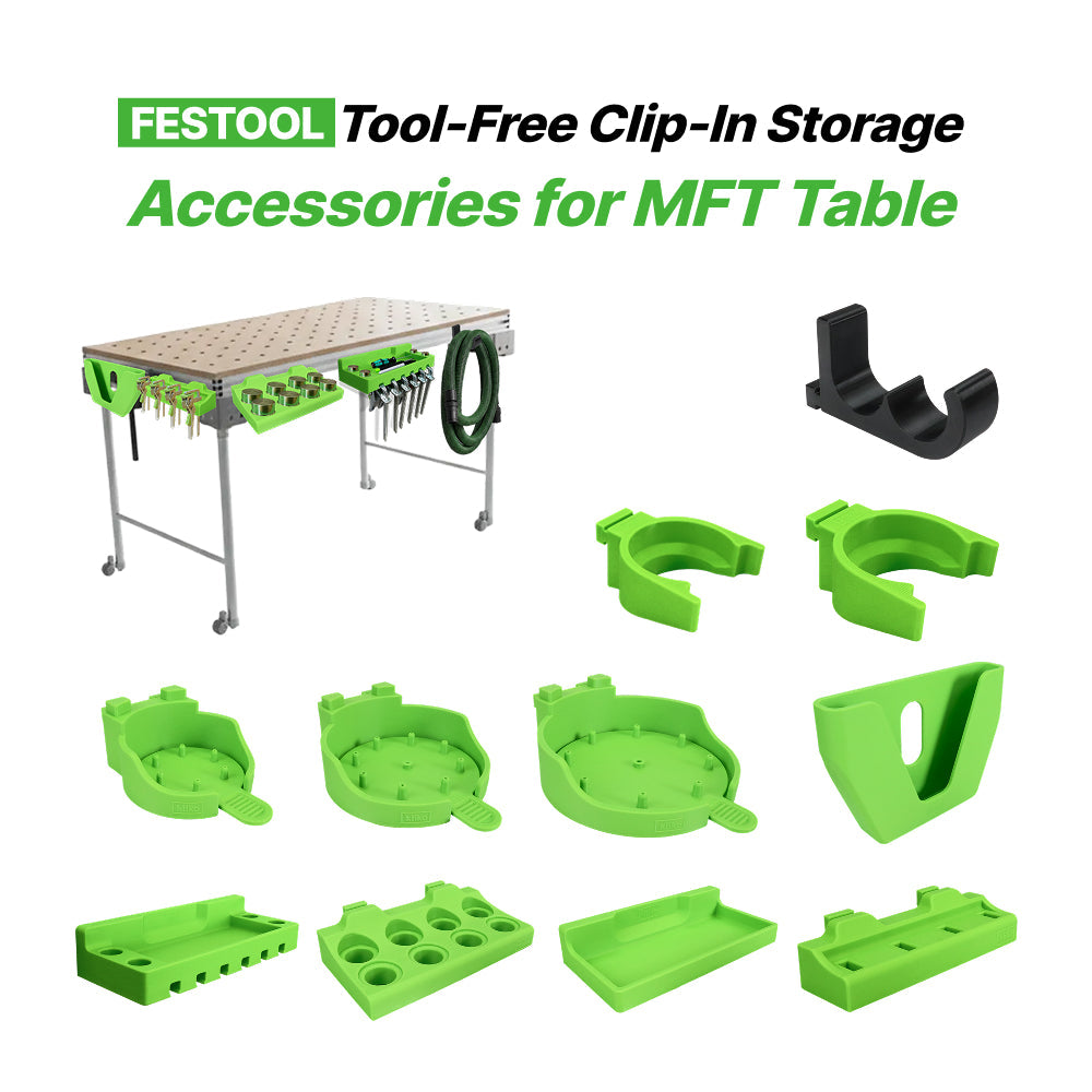 Festool MFT Clip-In Storage Accessories , Tool-Free Organizer for MFT Table
